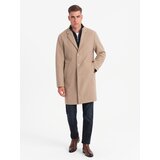 Ombre Men's lightweight single-breasted coat - beige | Shoptok.si