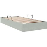  Ottomanska Okvir za krevet s pohranom s pohranom Baršun - Svjetlosiva 90 x 200 cm | shoptok.hr