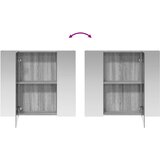  Kupaonski ormar s ogledalom Zidne Siva Sonoma 80 x 14.5 x 70 cm | shoptok.hr