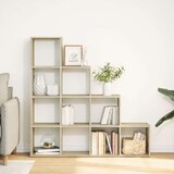 vidaXL Pregrada s knjižno omaro 4-nads. sonoma hrast 131,5x29x131,5 cm | Shoptok.si