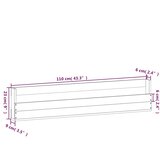 vidaXL Zidni stalci za cipele 2 kom 110x9x23 cm od masivne borovine | shoptok.hr