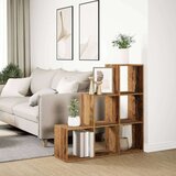 vidaXL Pregrada / regal za knjige 3 razina boja drva 99x29x99cm drveni | shoptok.hr
