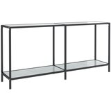 Maison Chic konzolna miza - miza ob steni bela 160x35x75,5 cm kaljeno steklo, (21785930) Cene