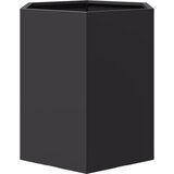  Vrtna sadilice 2 kom crna šesterokutna 46x40x45 cm čelična | Shoptok.si