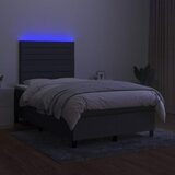  box spring s madracem LED tamnosivi 120 x 200 cm tkanina | shoptok.hr