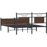  Okvir kreveta bez madraca smeđi hrast 137x190 cm izrađeno drvo | shoptok.hr