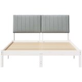  Konstrukcija postelje Bela 135 x 190 cm Masivno borovo les, (5000084103) | Shoptok.si