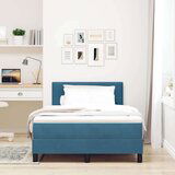 vidaXL Boxspring - Krevet s oprugama i madracem Tamno plava 120 x 200 cm tkanina | shoptok.hr