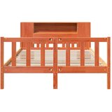 vidaXL Krevet s regalom za knjige bez madraca 150x200 cm masivno drvo | shoptok.hr