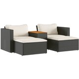  The living store vrtna sedežna garnitura 5-delna z blazinami poli ratan/akacija - vrtna sedežna garniture, (21444007) | Shoptok.si