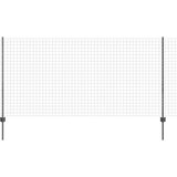 vidaXL Evropska ograja z 22 U stebrički Siva 1,2x25 m Jeklo | Shoptok.si