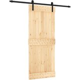 vidaXL Drsna vrata s kompletom vodil 85x210 cm trdna borovina, (20999082) | Shoptok.si