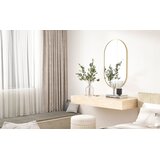  Veliko ovalno zidno ogledalo 100 × 50 cm – zlatni okvir | shoptok.hr