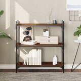vidaXL Regal za knjige s 3 razine smeđa boja hrasta 80x30x86 cm drveni | shoptok.hr