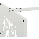 vidaXL Stalak za drva bijela 40x40x40 cm hladno valjani čelik | shoptok.hr