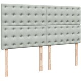  Krevet s oprugama i madracem svjetlosivi 180x200 cm baršunasti | shoptok.hr