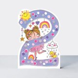 Rachel_Ellen Čestitka - Age 2 girl & rainbows ( STAR3 ) cene