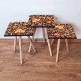 Hanah home 3Shp22 - camel camelbrown nesting table (3 pieces) | ePonuda.com
