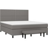  Box spring postelja z vzmetnico temno siva 160x200 cm blago, (20999415) | Shoptok.si