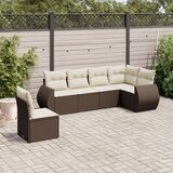 vidaXL 6-dijelni set vrtnih sofa od poliratana s jastucima smeđi | shoptok.hr