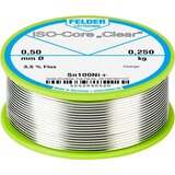 Felder Löttechnik felder iso-core ''clear'' Sn100Ni+ spajkalna palica tuljava Sn99\,25Cu0\,7Ni0\,05 0.250 kg 0.5 mm, (20428791) | Shoptok.si