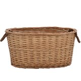  Košara za drva za ogrjev s ručkama 56x40x28 cm od prirodne vrbe | shoptok.hr