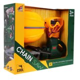  Dječji veliki set - motornih pila, rukavice, naočale i kaciga - zeleno/žuta | Shoptok.si