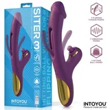 INTOYOU Siter Vibrator with Hitting Ball & Flipping Tongue 3 Motors Purple