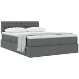  Krevet s madracem i skladištem Tamno siva 140 x 190 cm | shoptok.hr