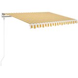 Tenda na automatsko uvlačenje 350 x 250 cm žuto-bijela | shoptok.hr