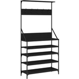  The Living Store Regal za oblačila s prostorom za čevlje črn 90x34x184 cm - Regal Za Oblačila, (21442743) | Shoptok.si
