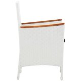  5-dijelni vanjski blagovaonski set od poliratana bijeli | Eponuda.com