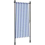  Vanjska roleta plavo-bijela 120 x 270 cm od tkanine i čelika | Eponuda.ba