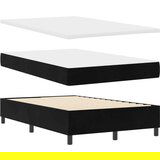 vidaXL Box Spring krevet s madracem Crna 120x200 cm Baršun | shoptok.hr