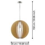 Eglo cossano 1 e27 ø500 nikl-mat/ smeđa | Eponuda.com