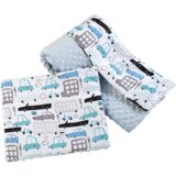 Medi Partners Quilt 75x100 + pillow 35x30 cotton + minky – Cars + light blue minky | ePonuda.com