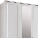 MID.YOU omara s klasičnimi vrati, srebrne barve, bela | Shoptok.si
