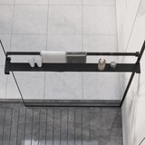  Polica za zid tuš-kabine crna 80 cm aluminijska | shoptok.hr