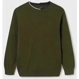 Mayoral Otroški bombažen pulover zelena barva