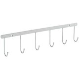 WALTECO Zidna lajsna s kukicama (D x V: 410 x 90 mm, Broj kuka: 6 Kom., Krom) | shoptok.hr