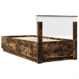  Krevetna konstrukcija S LED lampica Dimljeni hrast 90 x 190 cm | shoptok.hr