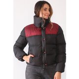 Dewberry Z6649 WOMEN'S COAT-BLACK-BURGUNDY | shoptok.hr