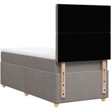  Krevet s oprugama i madracem smeđesivi 90x190 cm od tkanine | shoptok.hr