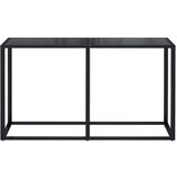  Konzolni stol crni 140 x 35 x 75,5 cm od kaljenog stakla | shoptok.hr