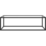  Stolić za kavu crni s kaljenim staklom 120 x 60 x 35 cm | shoptok.hr