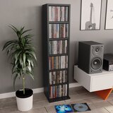 vidaXL Ormarić za CD-ove crni 21 x 20 x 88 cm od konstruiranog drva Cijene