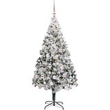 vidaXL Umjetno božićno drvce s 300 LED svjetlima Zelena 180 x 115 cm | shoptok.hr