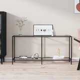 Maison Chic konzolna miza - miza ob steni prozorna 160x35x75,5 cm kaljeno steklo, (21786289) | Shoptok.si