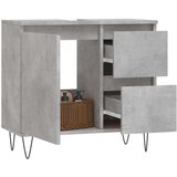 vidaXL Kopalniška omarica betonsko siva 65x33x60 cm inženirski les | Shoptok.si