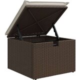  5-dijelni set vrtnih sofa s jastucima poliratan smeđi | shoptok.hr